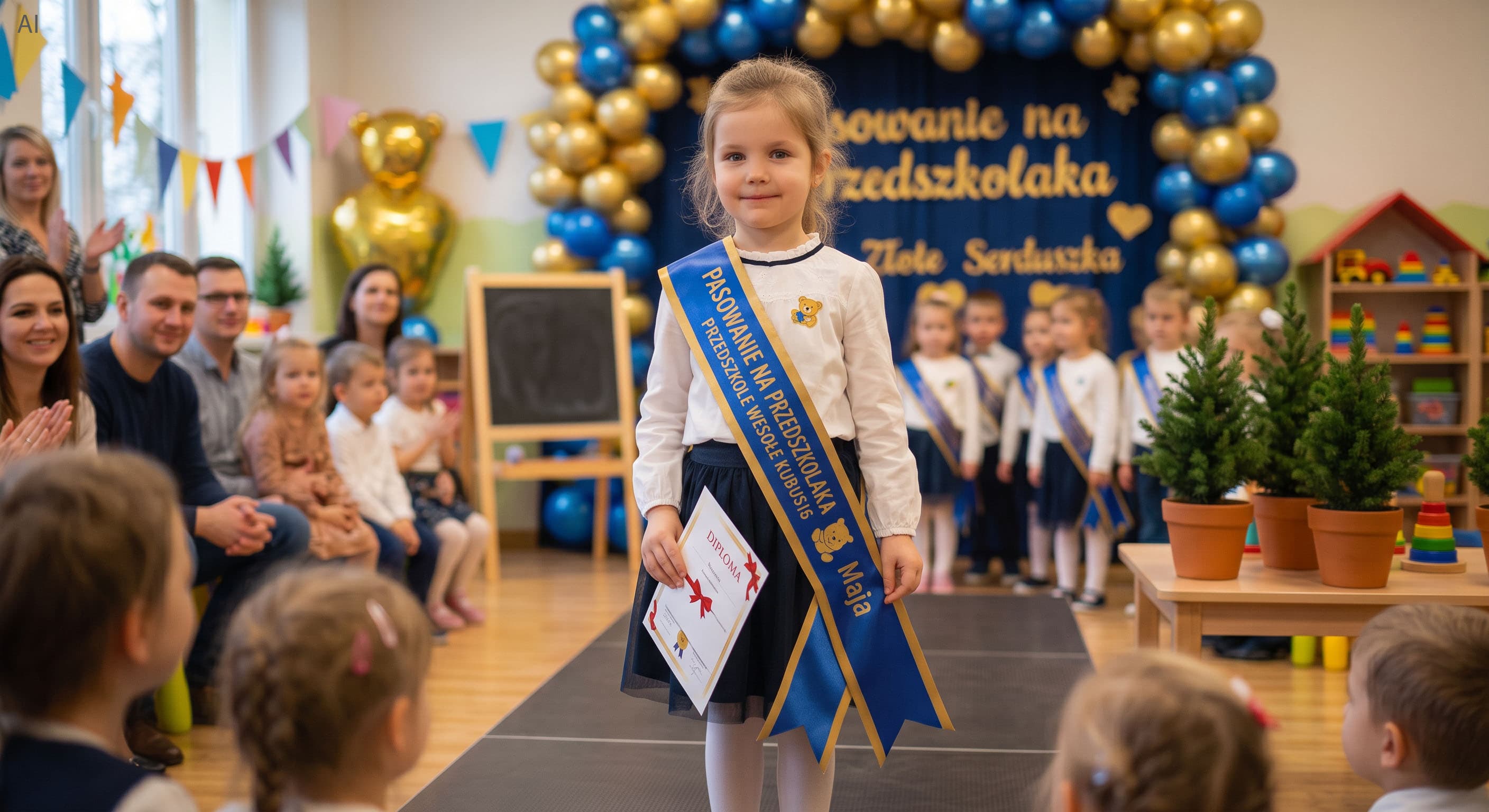 Personalizowana szarfa dla dzieci na uroczystości szkolne