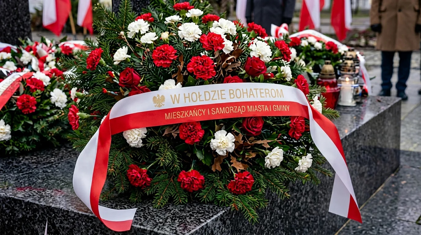 Wstążki biało-czerwone z nadrukiem na Święto Niepodległości